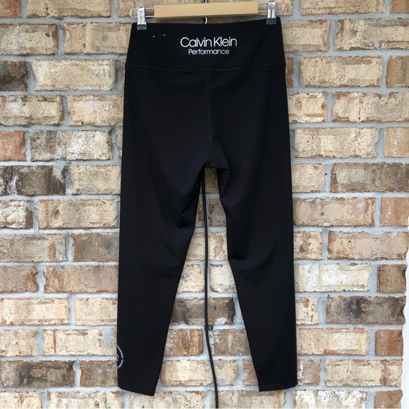 Calvin Klein Performance Stretch Waist Band With Inside Pocket Black Leggings M - Picture 7 of 13